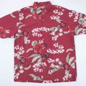 Tommy Bahama 100% silk button down shirt large